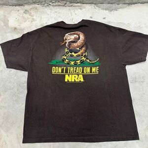 NRA Don't Tread On‎ Me Graphic T-Shirt Brown Snake National Rifle Assoc